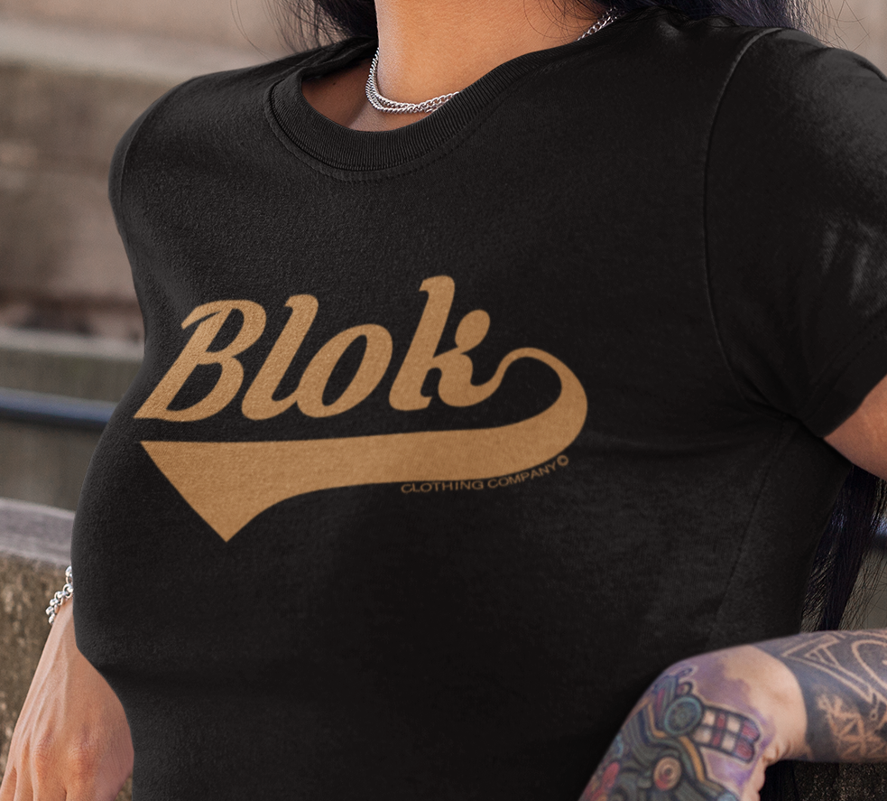 Blok Classic - Front Print in Gold - Women's Slim Fit