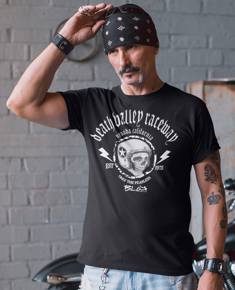 Death Valley Raceway - Front Print - with White Logo - Men's Loose Fit