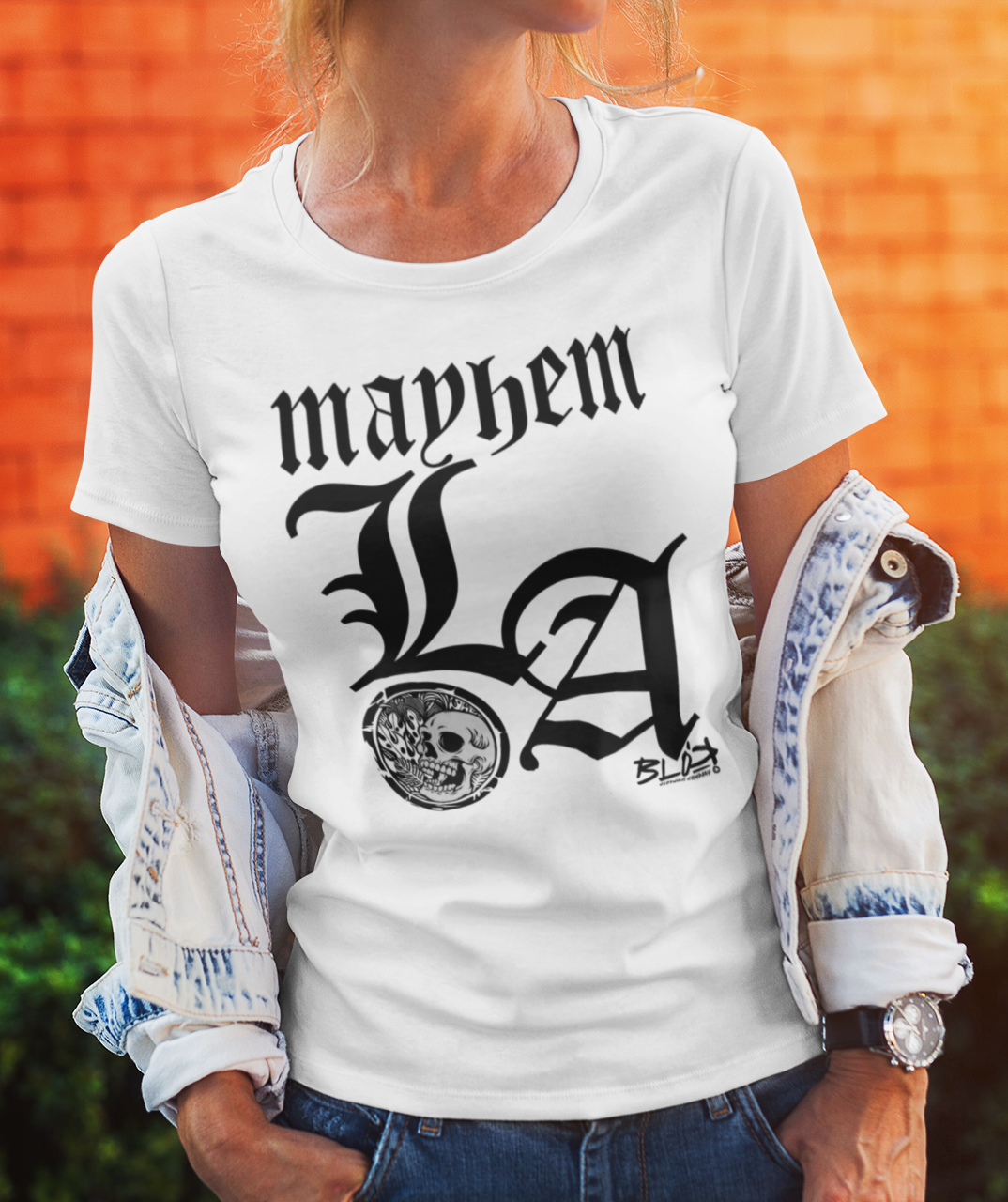 L.A Mayhem - with Black Print - Women's Slim Fit