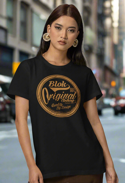 Quality By Design - Front Print in Gold - Women's Relaxed Fit