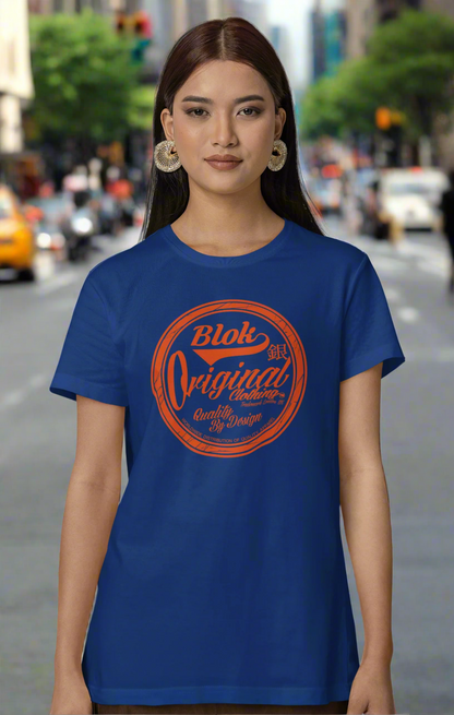 Quality By Design - Front Print in Orange - Women's Relaxed Fit