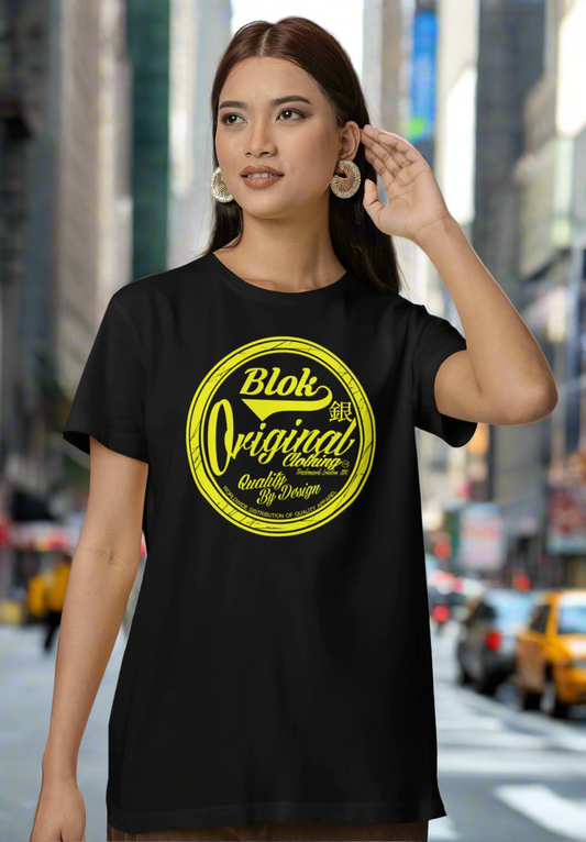 Quality By Design - Front Print in Yellow - Women's Relaxed Fit