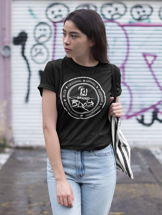 Original Apparel Stamp - in White Print - Women's Slim Fit