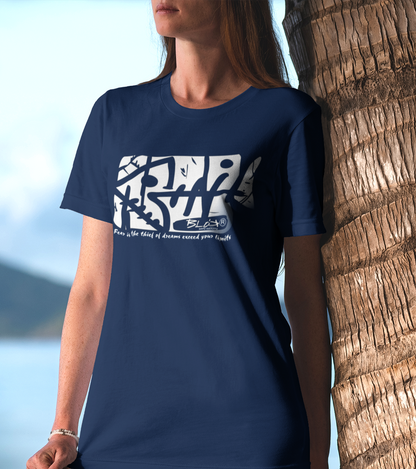 Fish Bone - with White Print- Women's Slim Fit