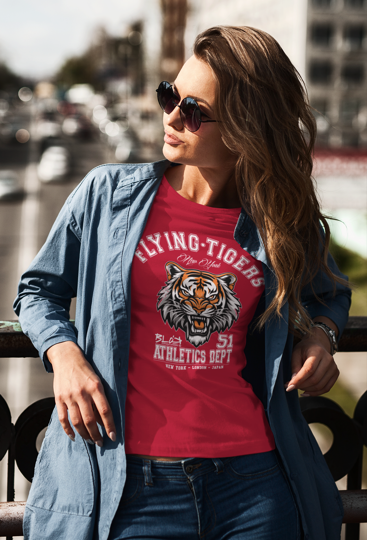 Flying Tigers - with White Logo - Women's Slim Fit