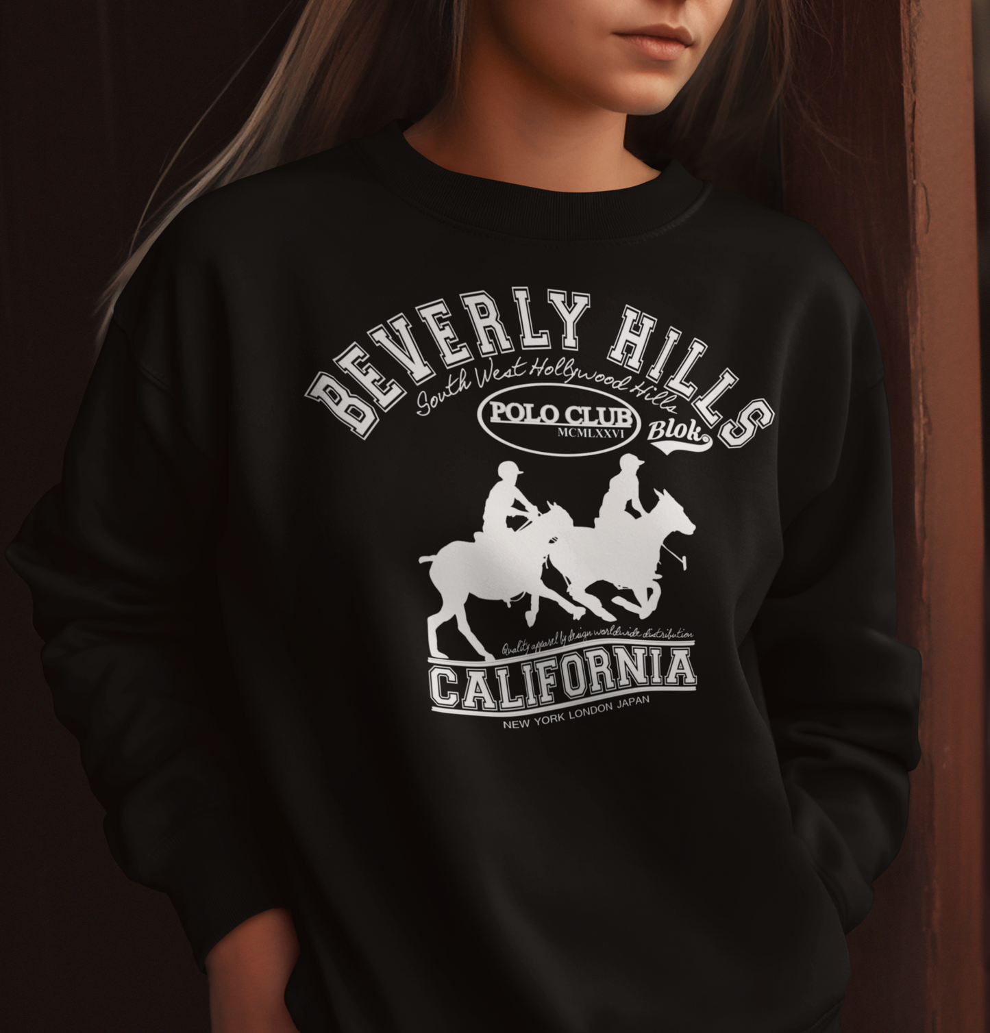 Beverly Hills Polo Club - with White Print - Women's Sweatshirt