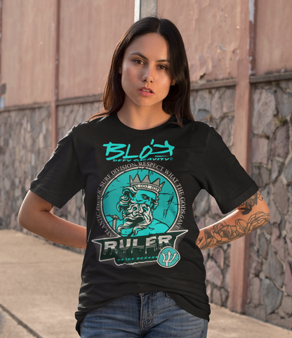 Ruler of the Oceans - Front Print - in Turquoise - Women's Relaxed Fit