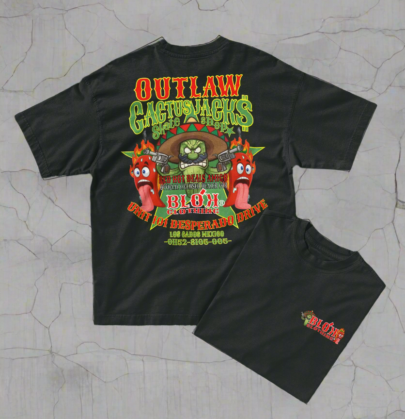 Cactus Jacks - Front & Back Print - Men's Oversize