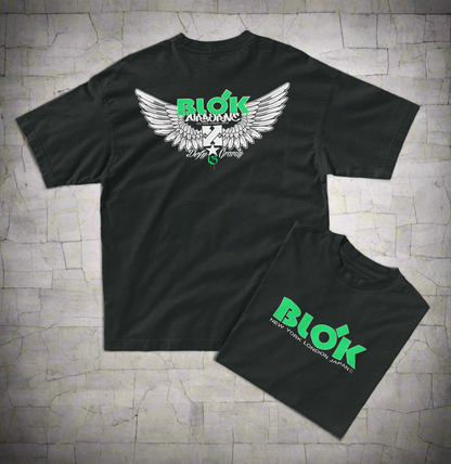 Airborne Wings - Front & Back Print - with Green Logo - Men's Oversize