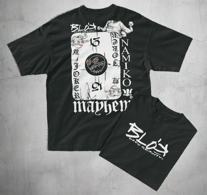 Poker Face - Front Print - in White - Women's Oversize