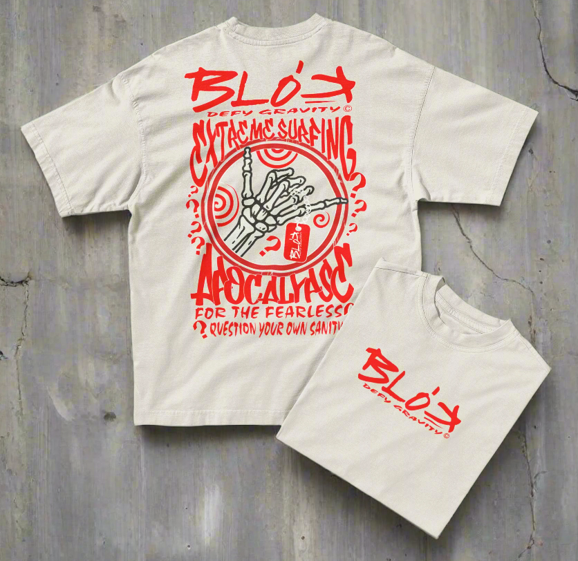 Apocalypse - Front and back Print - in Red - Women's Oversize