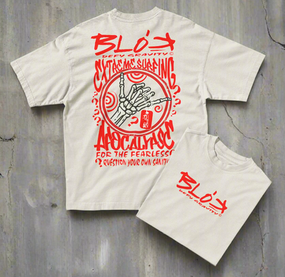 Apocalypse - Front and back Print - in Red - Women's Oversize