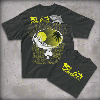 Gold Coast - Front & Back Print with Yellow Logo - Women's Oversize