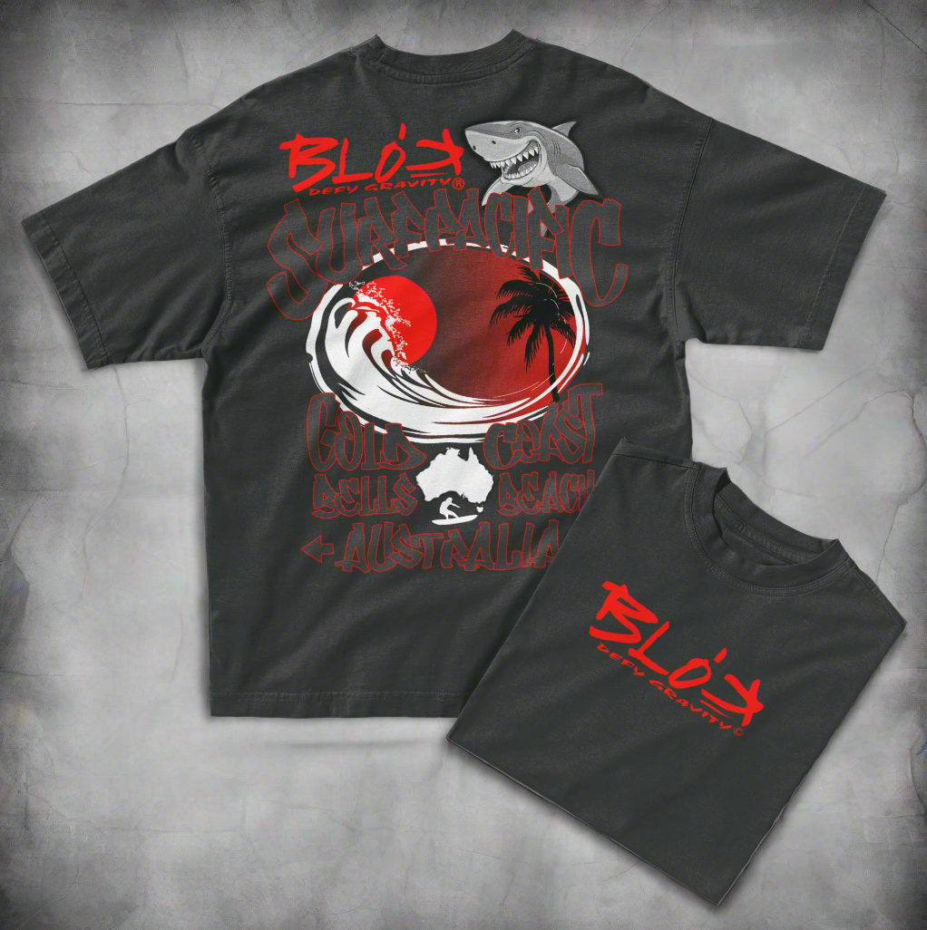 Gold Coast - Front & Back Print with Red Logo - Women's Oversize