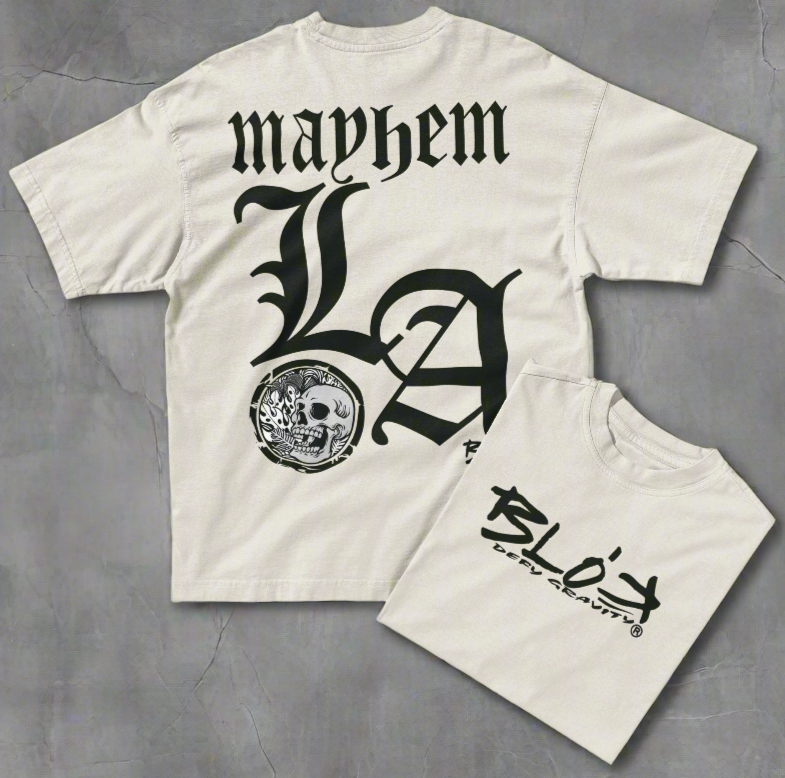 LA Mayhem - Front & Back Print - in Black - Women's Oversize