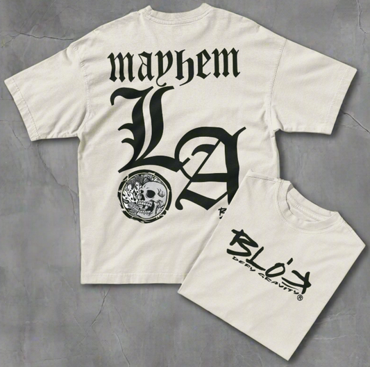 LA Mayhem - Front & Back Print - in Black - Women's Oversize