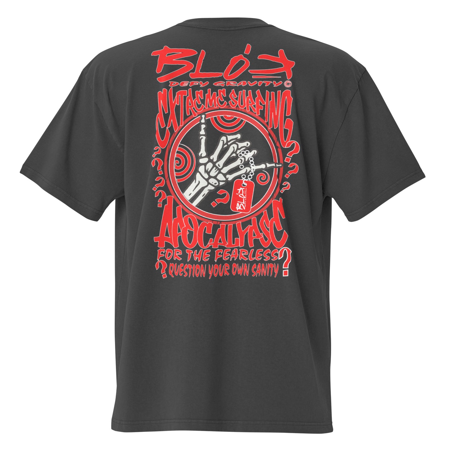 Apocalypse - Front Print - in Red - Men's Oversize