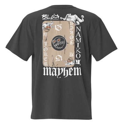 Poker Face - Front & Back Print - in White & Sand - Men's Oversize