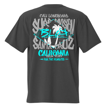 Santa Cruz - Front & Back Print - in Gray & Turquoise - Men's Oversize