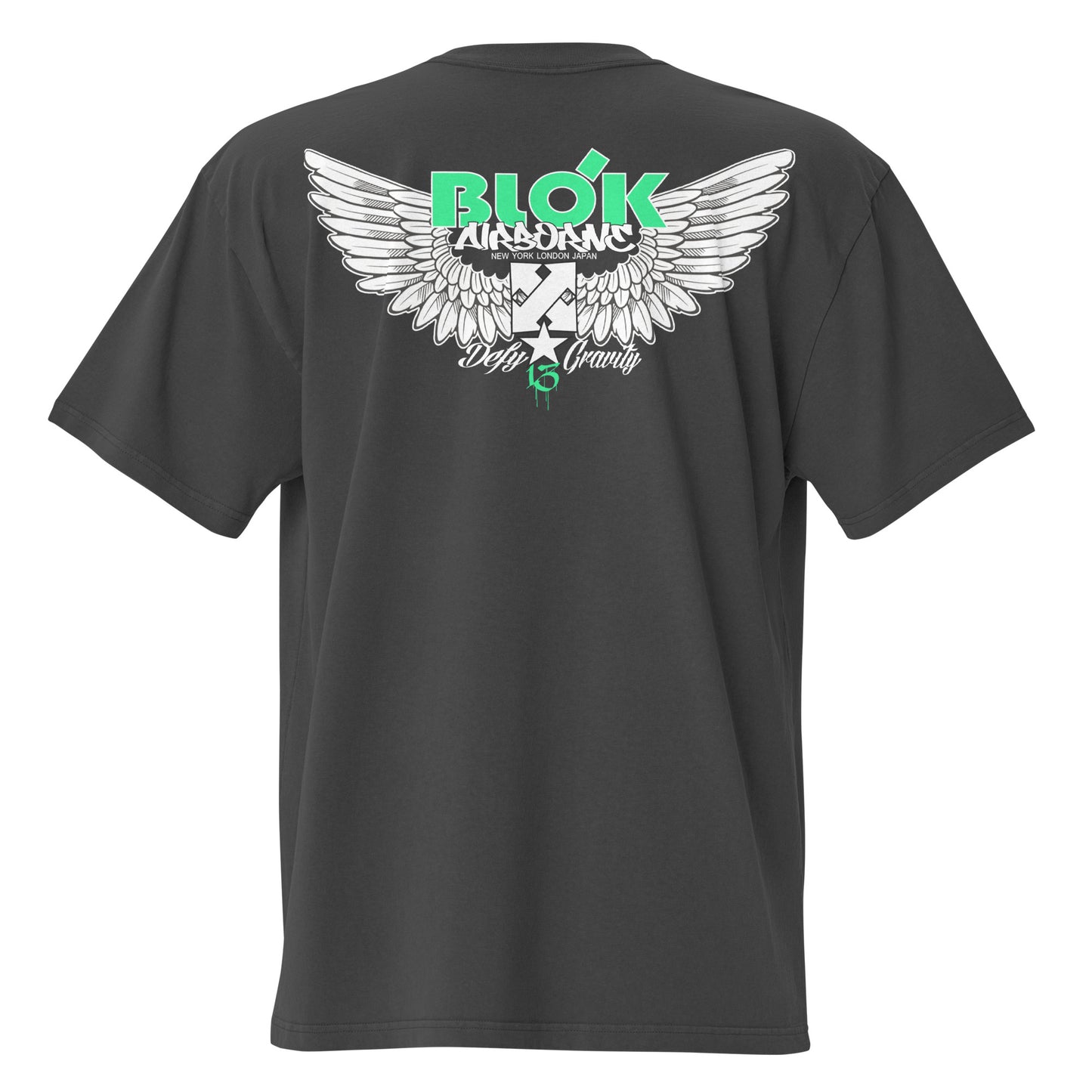 Airborne Wings - Front & Back Print - with Green Logo - Men's Oversize