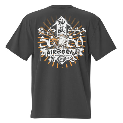 Airborne Eagle - Front & Back Print - in Orange - Oversize Men's