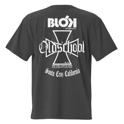 Old School Iron Cross - Front & Back Print - in white - Men's Oversize