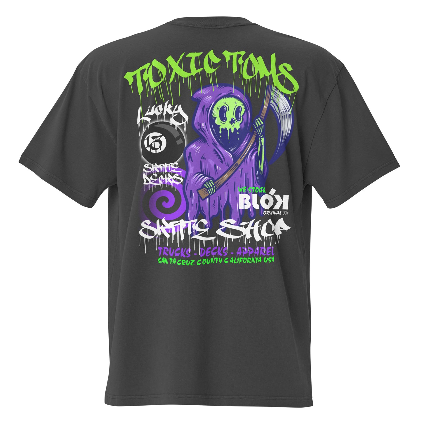 Toxic Toms Skate Shop - Back & Front Print - Men's Oversize
