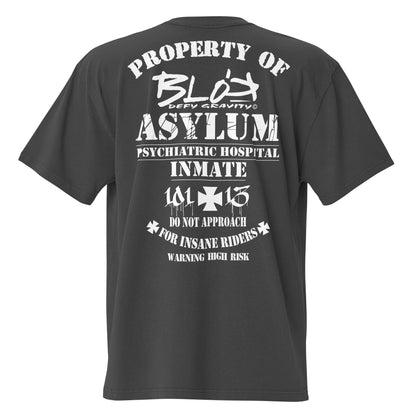 Asylum Inmate - Front & Back Print - in White - Men's Oversize