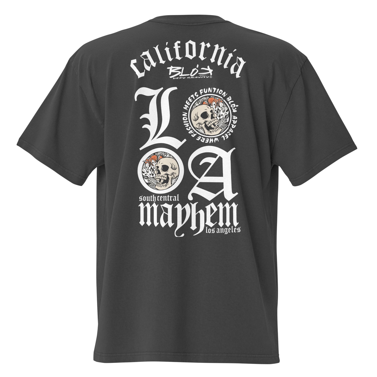 LA Mayhem - Front & Back Print in White - Men's Oversize