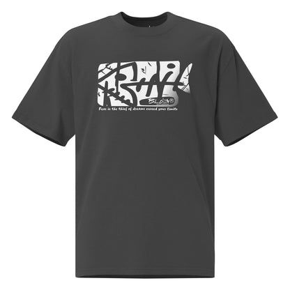 Fish Bone - Back & Front Print in White - Women's Oversize