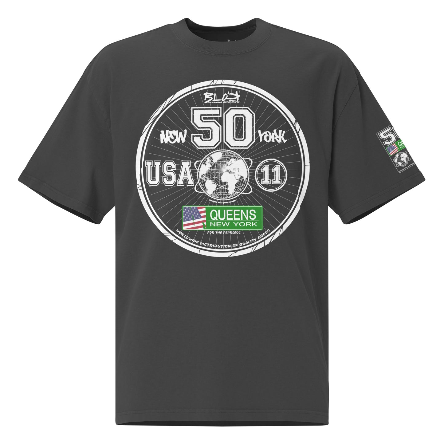 Queens New York - 50 States - Front & Arm Print - Women's Oversize