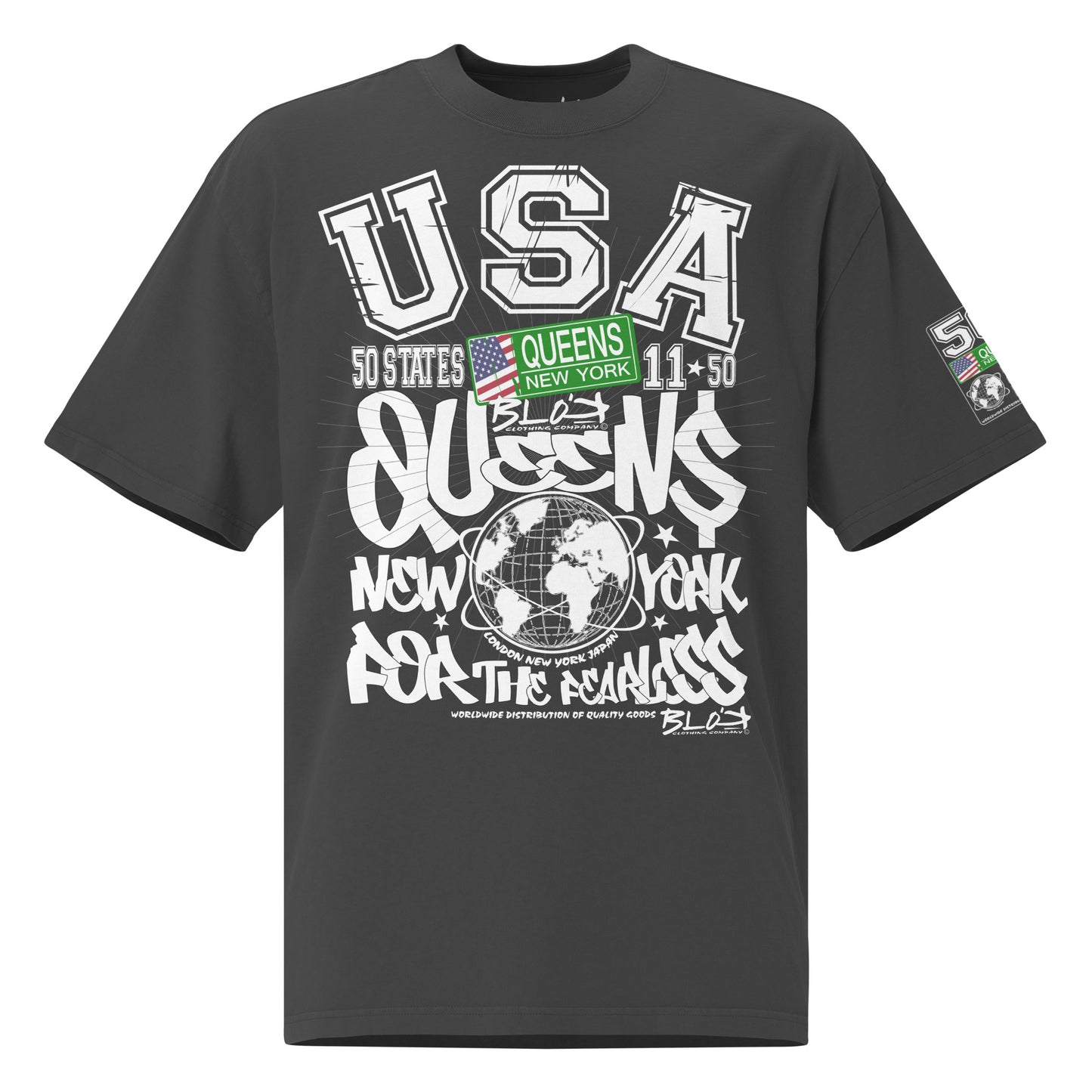 Queens - 50 States - Front & Arm Print - Women's Oversize
