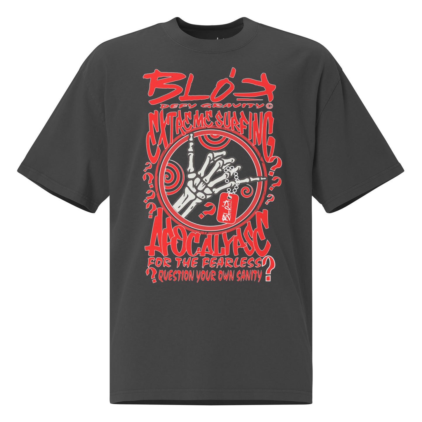 Apocalypse - Front Print - in Red - Men's Oversize