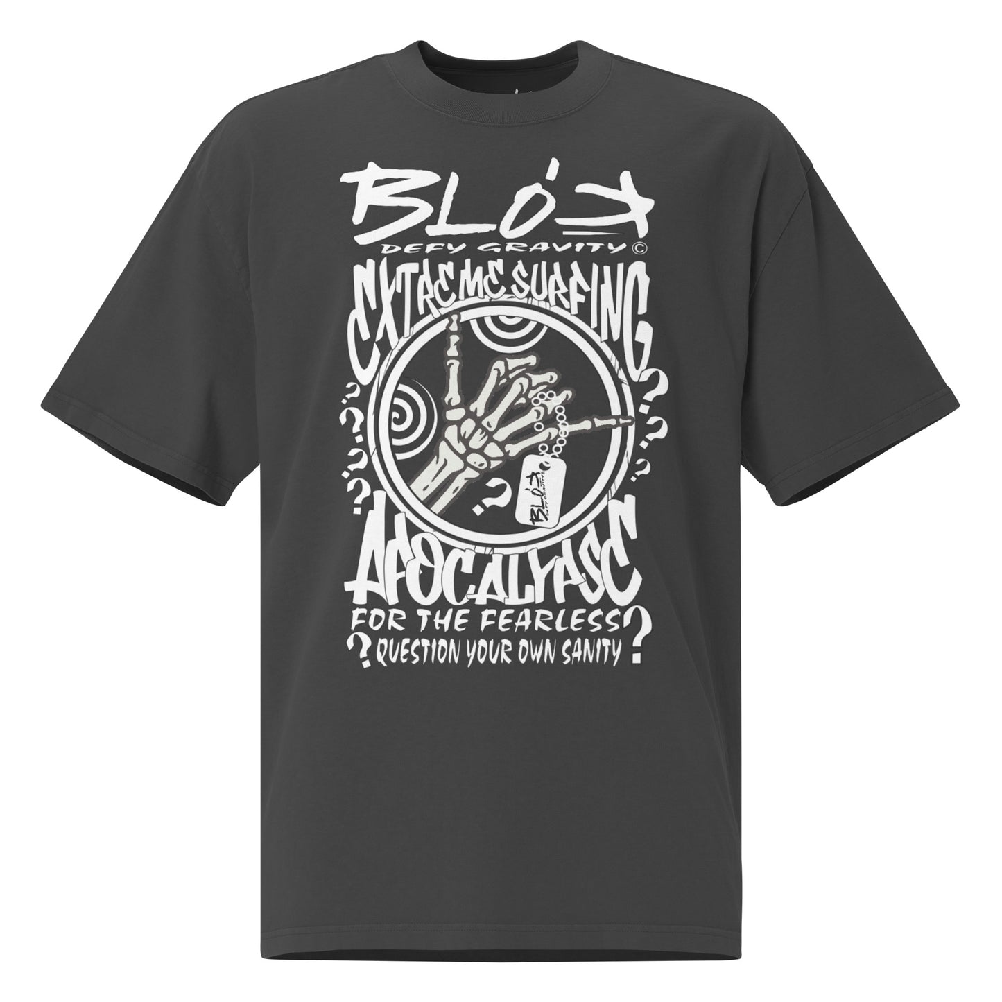 Apocalypse - Front Print - in White - Men's Oversize