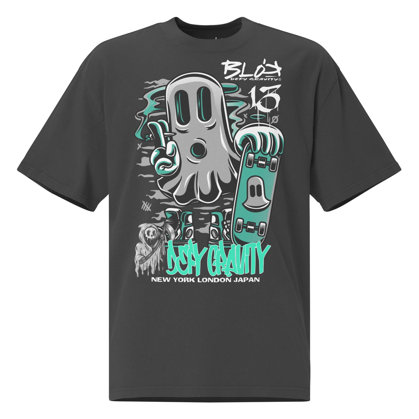 Ghosting - Front Print - Men's Oversize Graphic T-Shirt