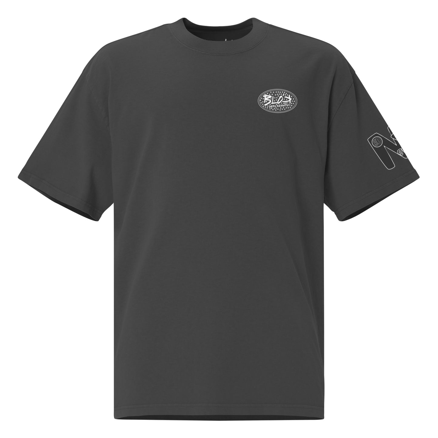 New York City Worldwide - Front, Back & Arm Print in Black & White - Men's Oversize