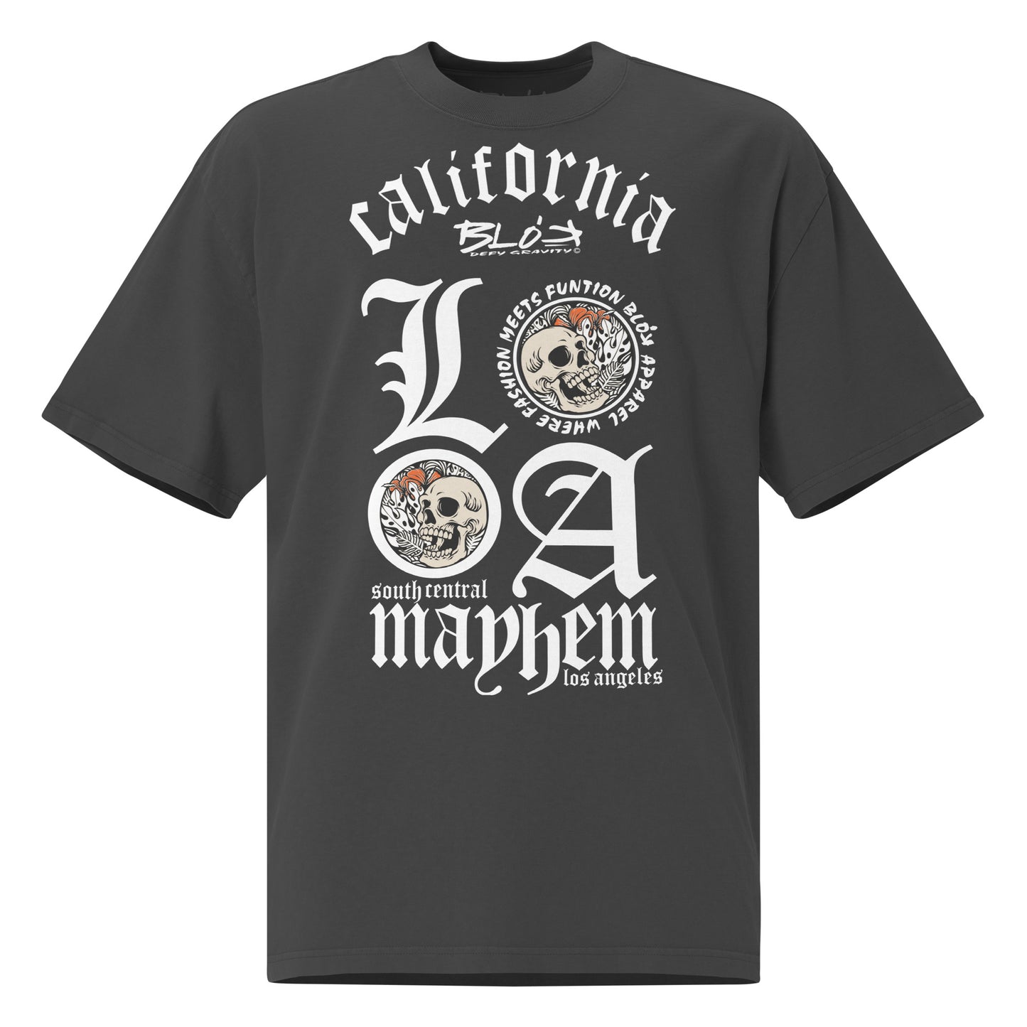 L.A Mayhem - Front Print - in White - Oversize Men's