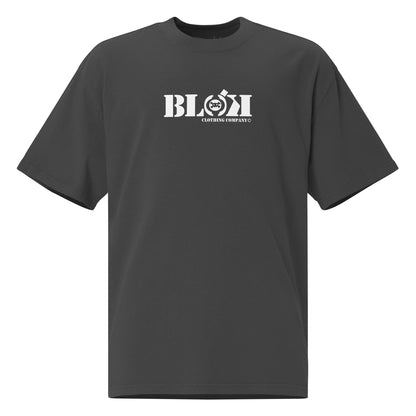 Gas mask - Front & Back Print in White & Grey - Men's Oversize Graphic T-Shirt