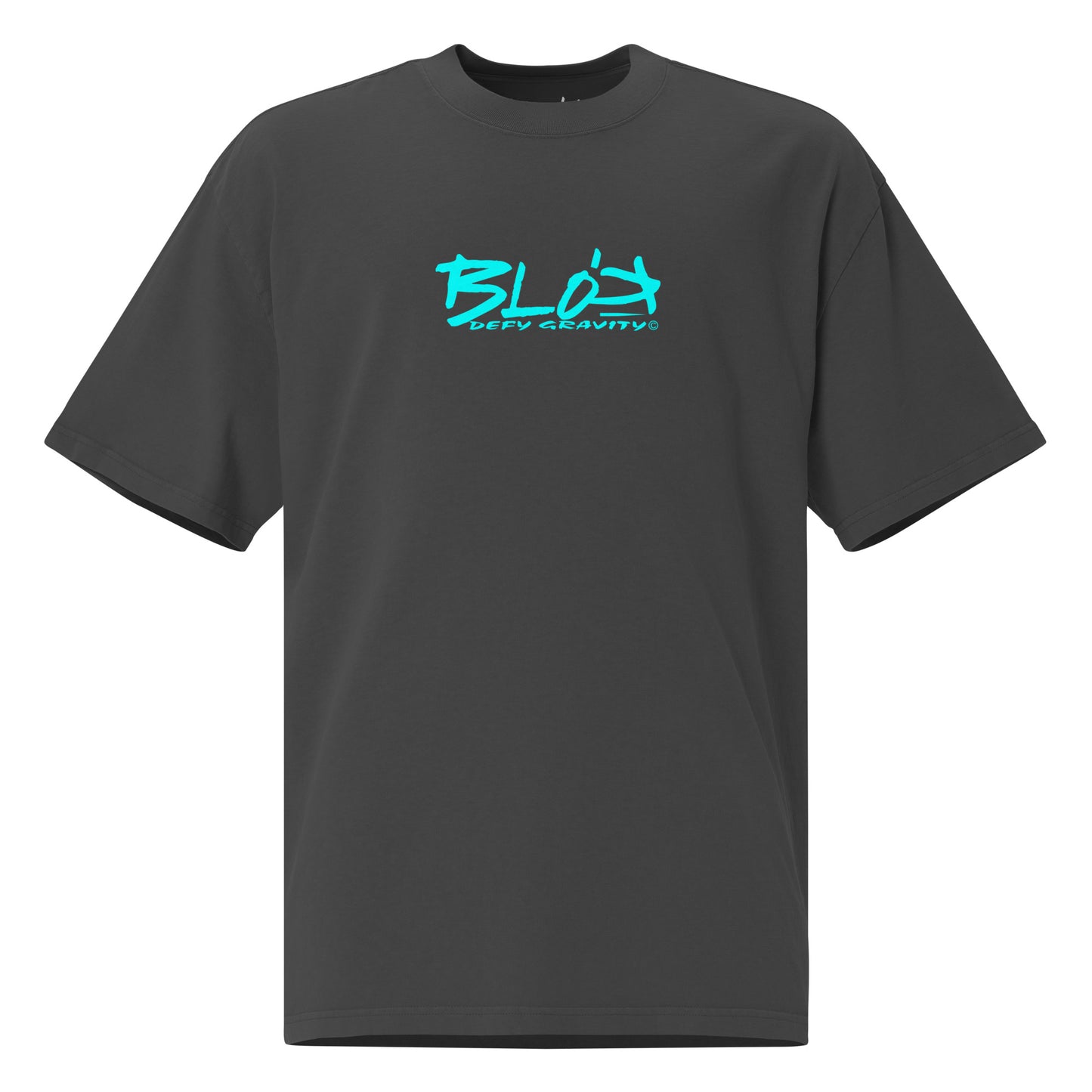 Skull - Front & Back Print - in Turquoise - Men's Oversize Graphic T-Shirt