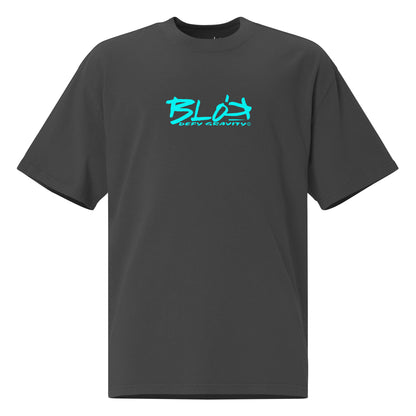 Skull - Front & Back Print - in Turquoise - Men's Oversize Graphic T-Shirt