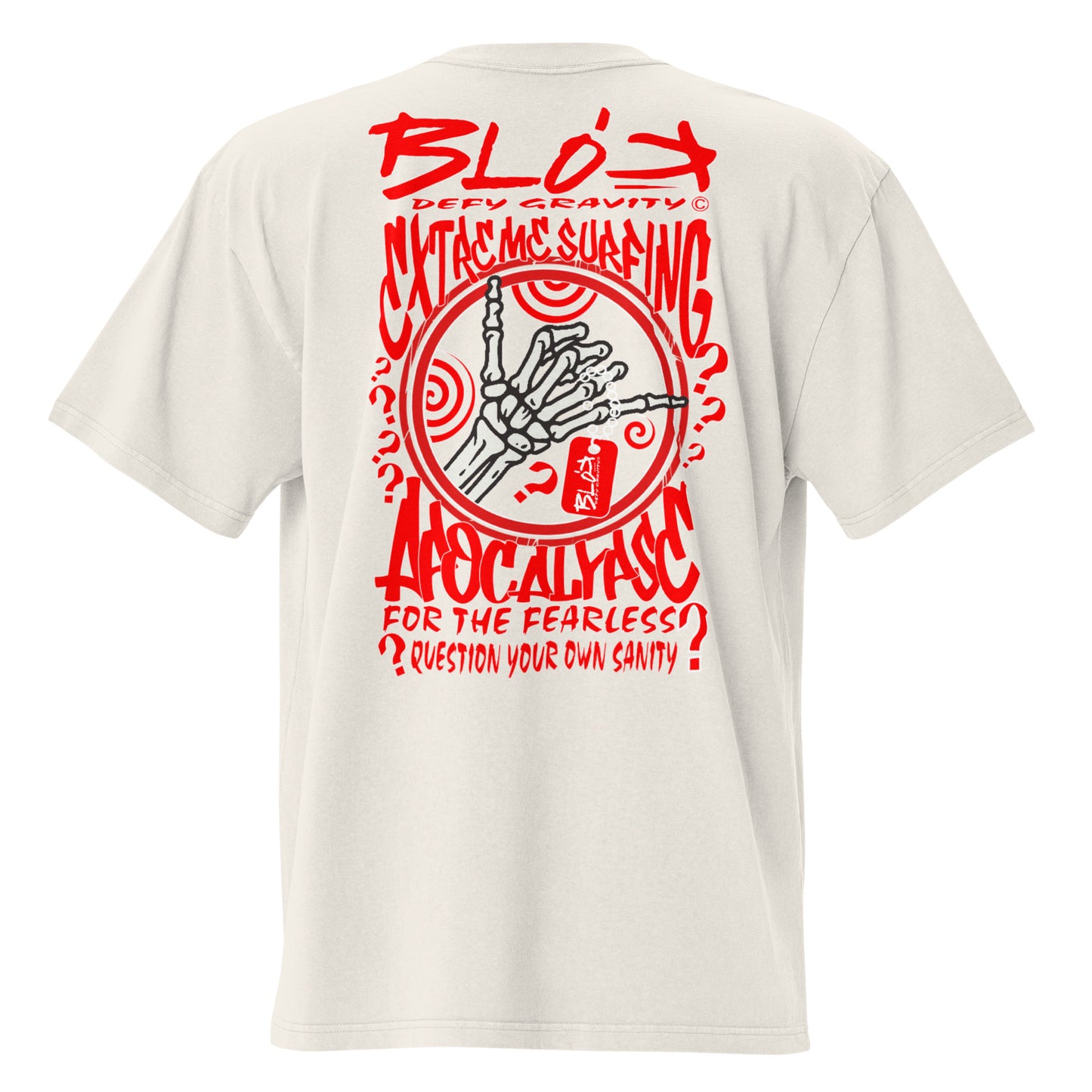 Apocalypse - Front Print - in Red - Men's Oversize