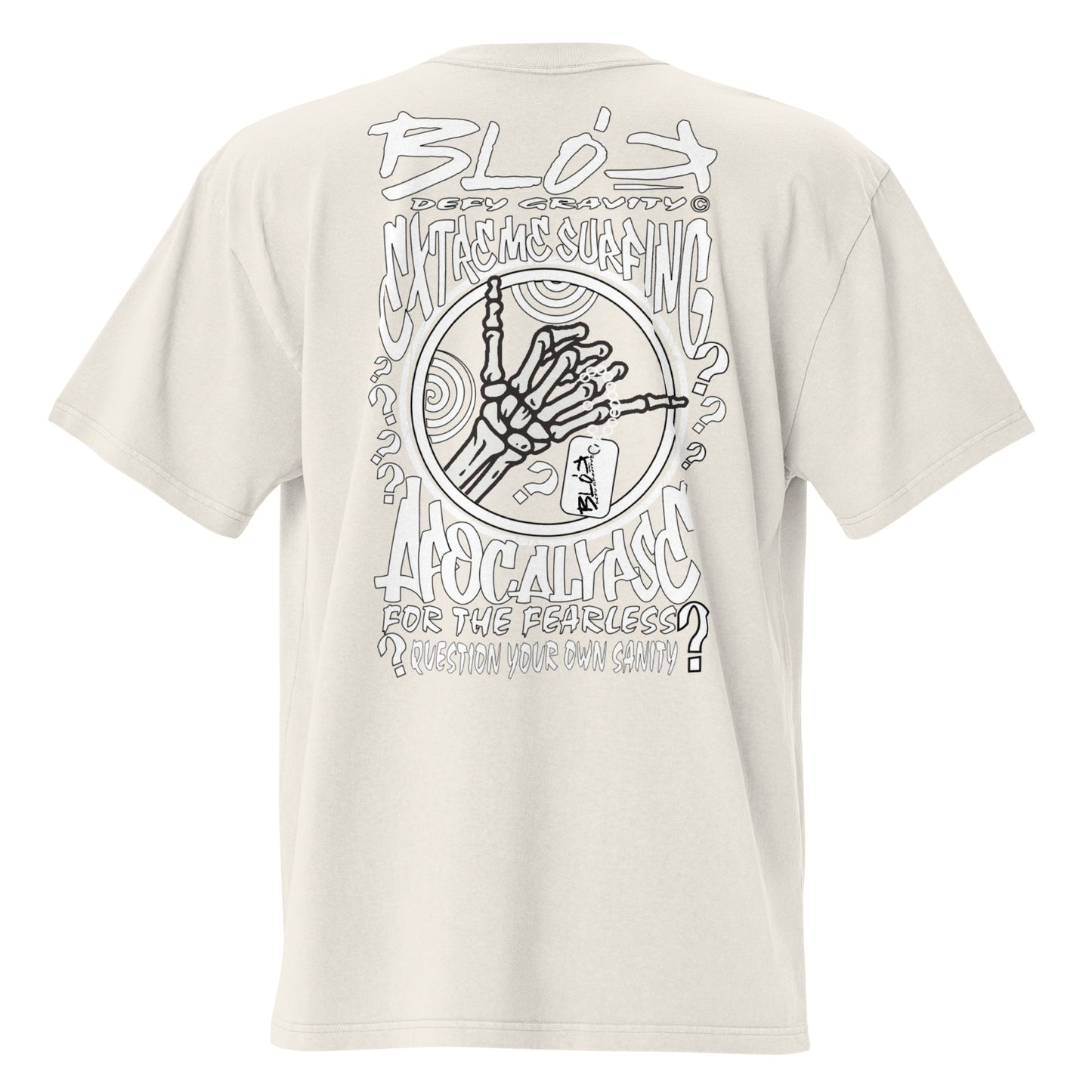 Apocalypse - Front & Back Print - in White - Men's Oversize