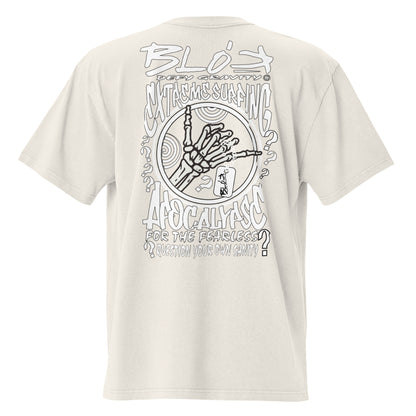 Apocalypse - Front & Back Print - in White - Men's Oversize