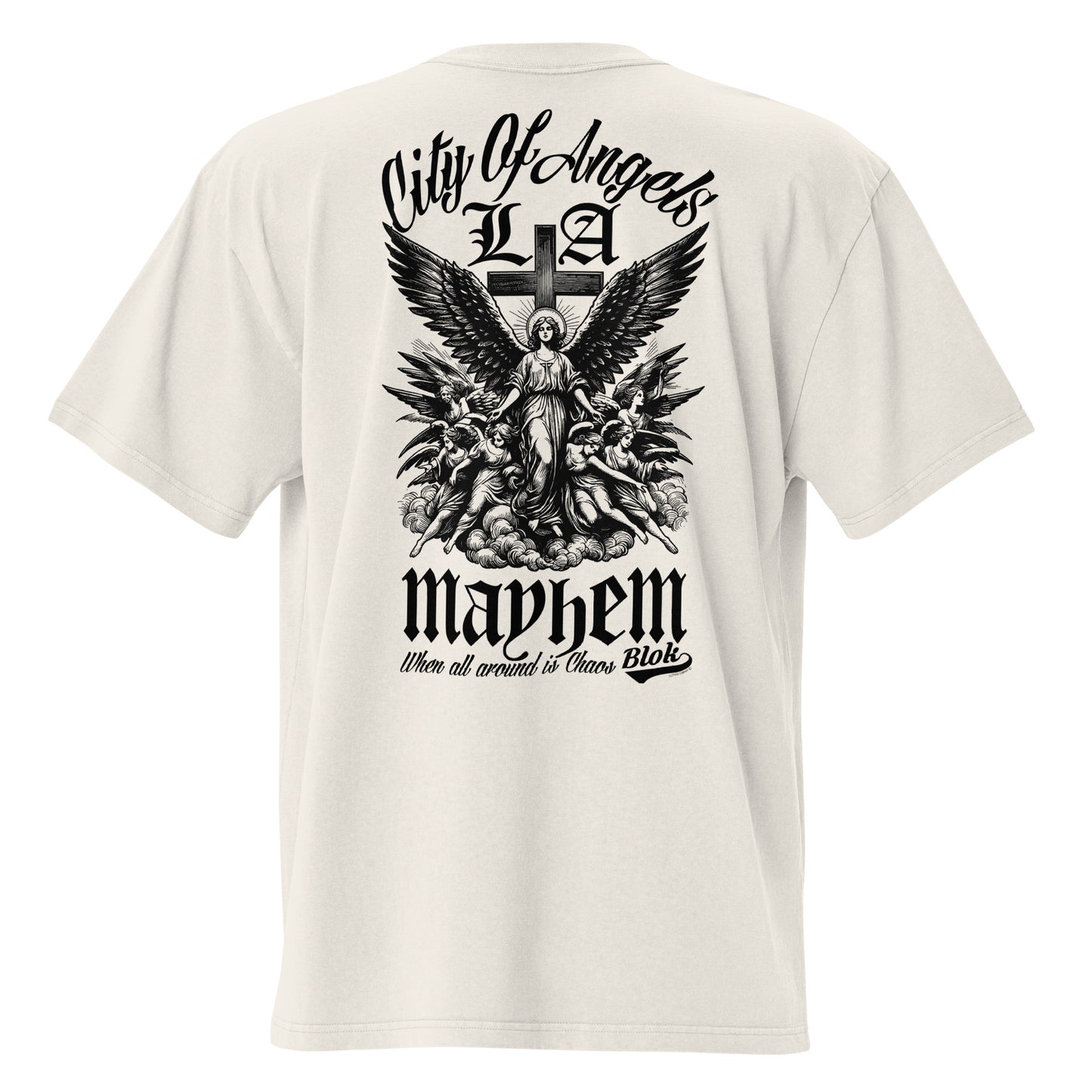 City of Angels Mayhem - Front & Back Print - in Black - Oversize Men's