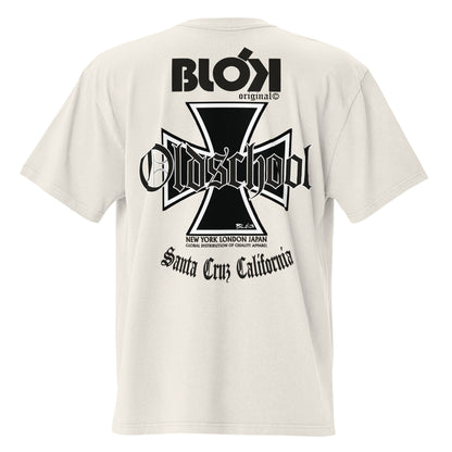 Old School Iron Cross - Front & Back Print - in Black - Oversize