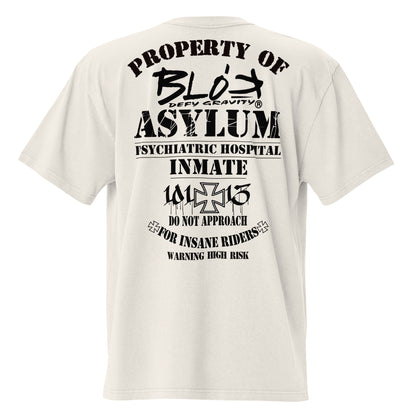 Asylum Inmate - Front & Back Print - in Black - Men's Oversize