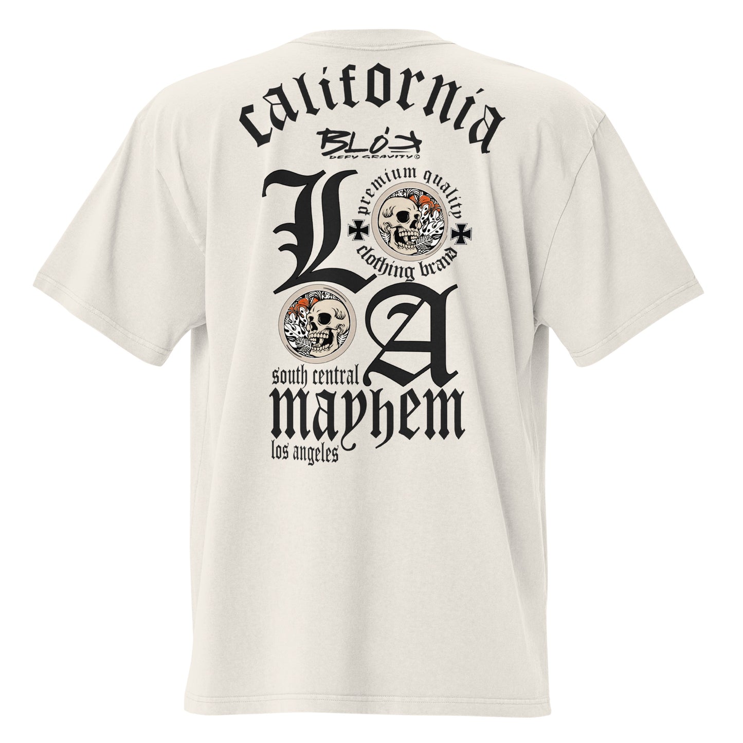 LA Mayhem - Back & Front Print - in Black - Men's Oversize