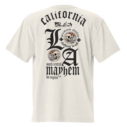 LA Mayhem - Back & Front Print - in Black - Men's Oversize