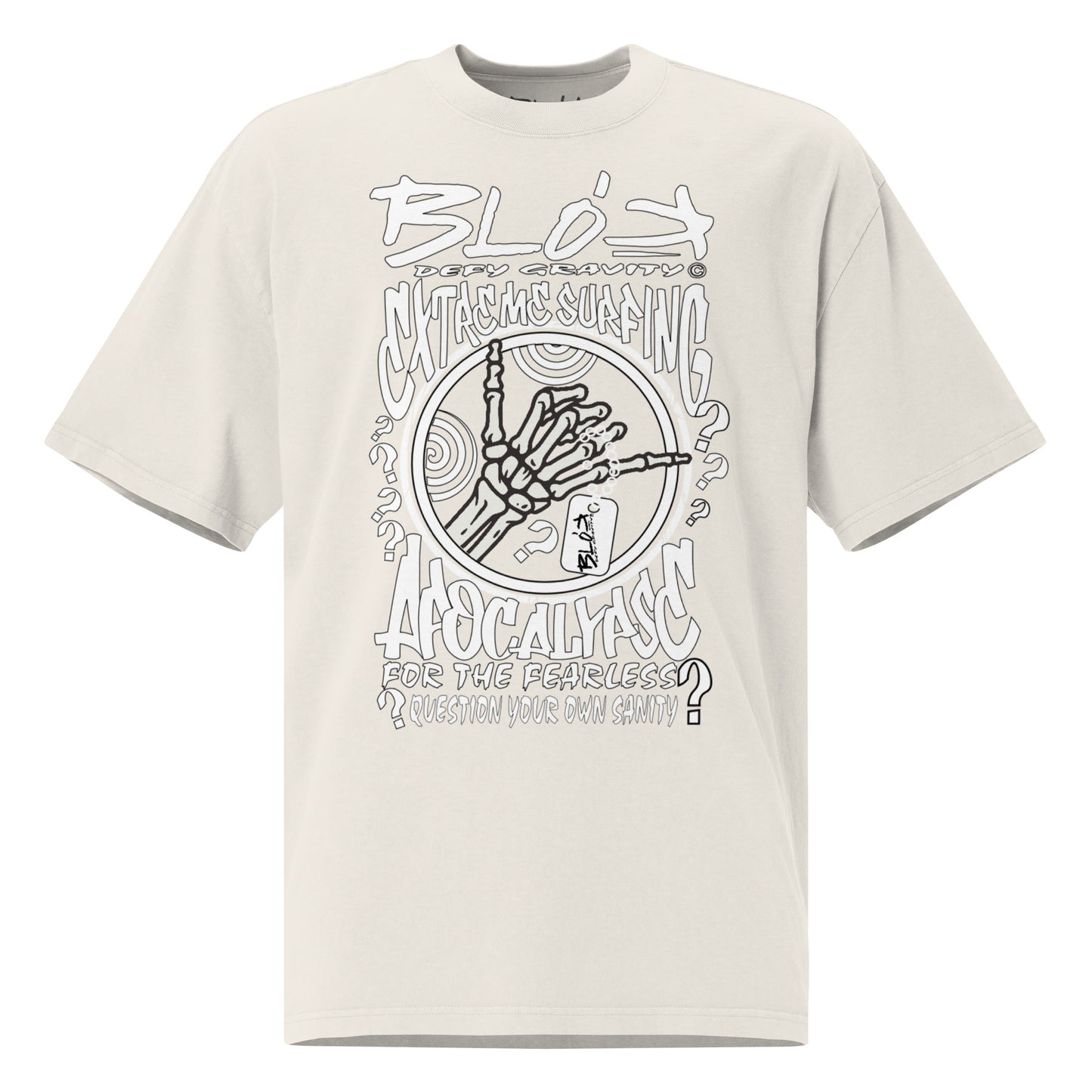 Apocalypse - Front Print - in White - Women's Oversize