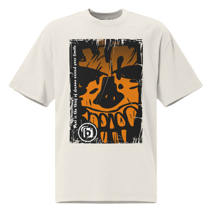 Tiki Skull - Back & Front Print in Orange - Women's Oversize